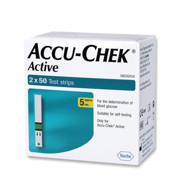 Accu-Chek Active 100 Strips, (50x2) (Multicolor)