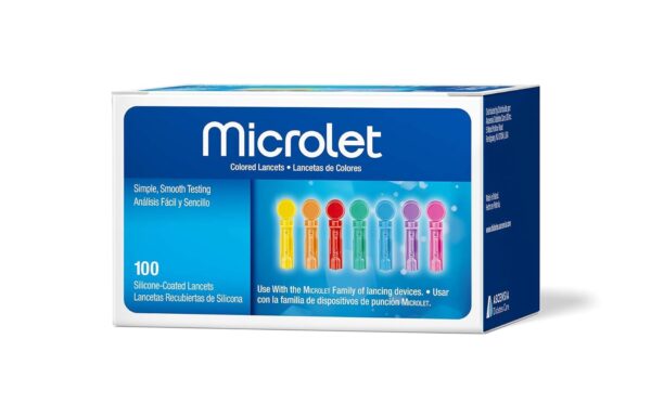 Microlet Colored Lancets, 100 Count