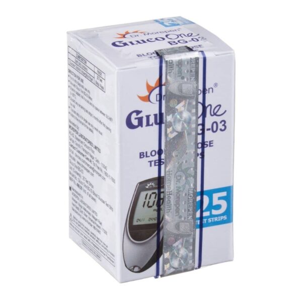 Dr. Morepen GlucoOne BG-03 Blood Glucose Test Strips, Pack of 25