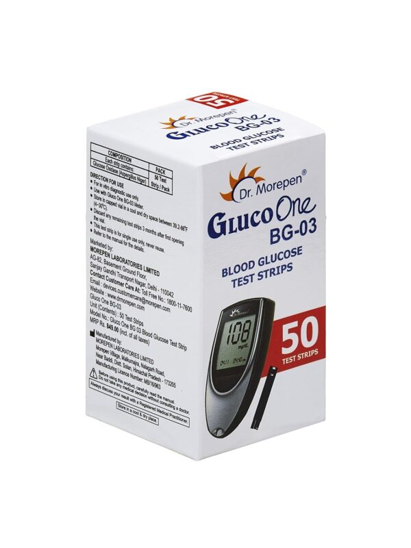 Dr. Morepen Gluco-One BG-03 Blood Glucose 50 Test Strips Only