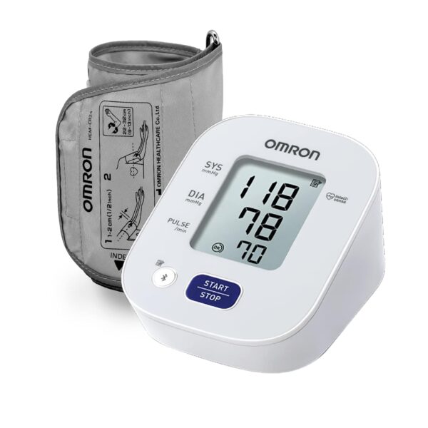 Omron HEM 7143T1 Digital Bluetooth Blood Pressure Monitor with Cuff Wrapping Guide & Intellisense Technology For Most Accurate Measurement