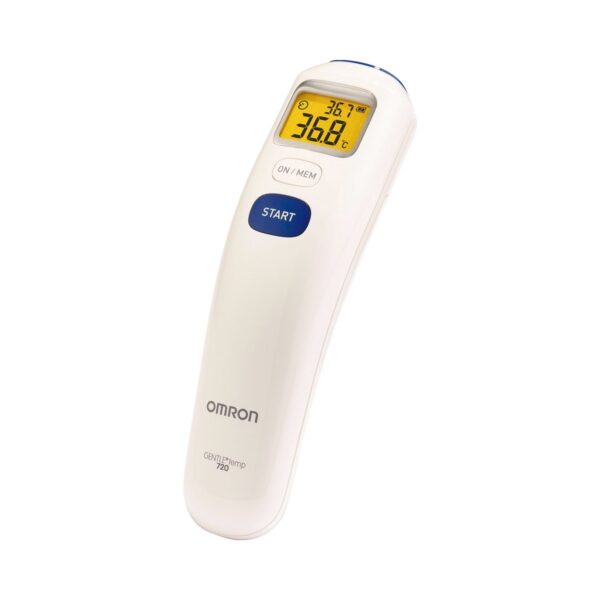 Omron MC 720 Non Contact Digital Infrared Forehead Thermometer With 1 Second Quick Measurement, 3 in 1 Measurement Mode, Auto On/off & Backlight